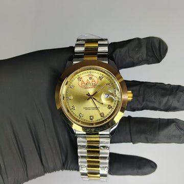 ROLEX Two-Tone Luxury Stainless Steel Watch
